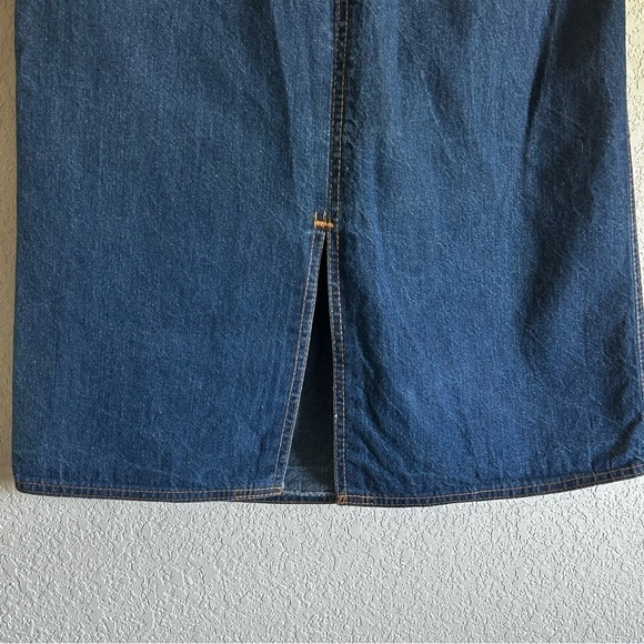 Vintage 1970’s Original Chic By H.I.S Denim Jean Skirt High Waist Hippie Retro - Picture 3 of 7
